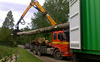Containertransport logs